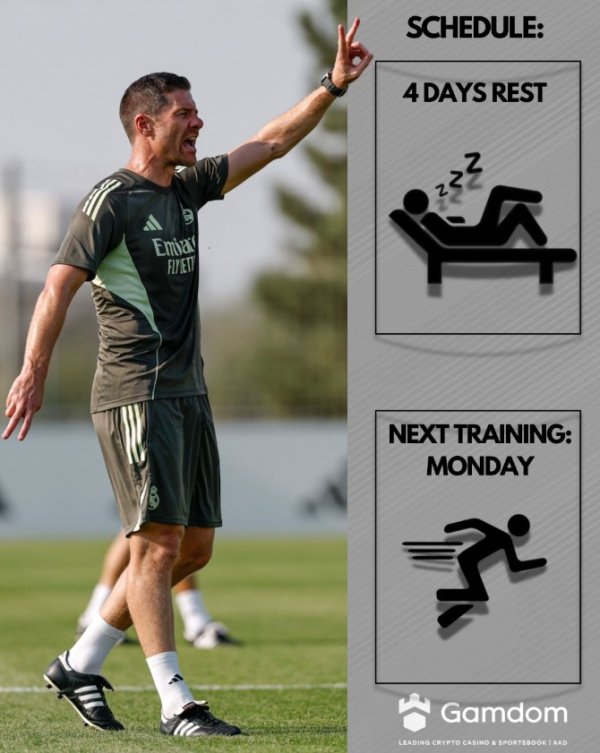 Số người hâm mộ: Alonso cho người chơi Real Madrid nghỉ bốn ngày và tập hợp lại để đào tạo lại vào thứ Hai tuần sau